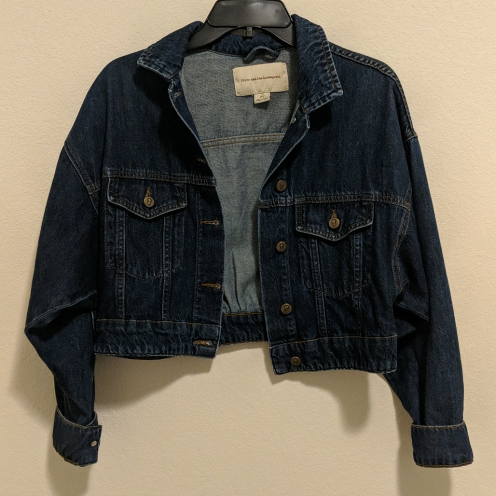 Anthropologie Cropped denim jacket